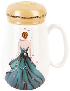 NOUVELLE HOME Кружка с крышкой Lady (голубая) v=500 мл (подарочная упаковка) 1760181-4 ГЕРИОН