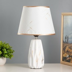 RISALUX Настольная лампа "Донра" Е27 40Вт белый золото 22х22х35см