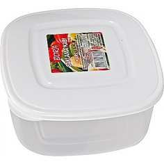 BORA Контейнер квадратный 2.3л ДхШхВ 200x200x100 мм крышка БЕЛАЯ ПЛАСТИК ПЛ-BO805 No Brand