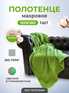 Пляжное полотенце TM Textile Пл. 550гр размер 100х180-1шт. арт. БК550-ХЛ1060БК_зеленый