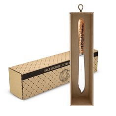 Нож для рыбы Кольчугинский мельхиор медный кованый в коробке