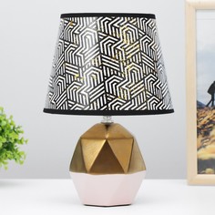 RISALUX Настольная лампа "Румби" E14 40Вт золото розовый 20х20х29 см