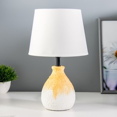 RISALUX Настольная лампа "Заряна" Е14 40Вт белый оранжевый 30х30х33см