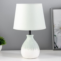 RISALUX Настольная лампа "Заряна" Е14 40Вт белый голубой 30х30х33см