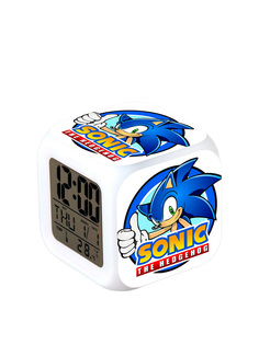 Настольные часы будильник StarFriend еж Соник Sonic подсветка 7см