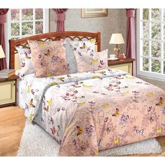 Простыня 90х200 на резинке бязь Эльфийская ночь персиковый (борт 20 см) Ивановотекстиль