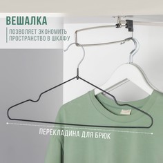 Вешалка-плечики для одежды, 40?21?0,3, цвет черный No Brand