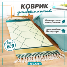 Универсальный комнатный ковер Solmax прикроватный коврик в прихожую/спальню 150х58