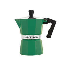 Гейзерная кофеварка Barazzoni Alluminium Green на 3 чашки, зеленая