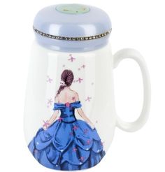 NOUVELLE HOME Кружка с крышкой Lady (желтая) v=500 мл (подарочная упаковка 1760181-2