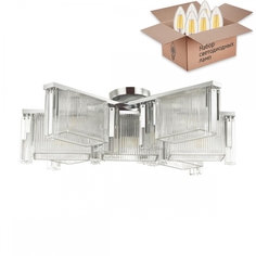 Потолочная люстра Odeon Light Gatsby с лампочками 4871/7C+Lamps E14 Свеча