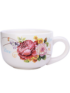 Кружка для чая Loraine костяной фарфор 340мл 28466