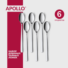 Набор чайных ложек с длинной ручкой Apollo 6 штук "Rona" RON-626