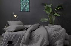 Постельное бельё Бояртекс 17-1502 TPX Темно-серый, 2.0 евро простыня