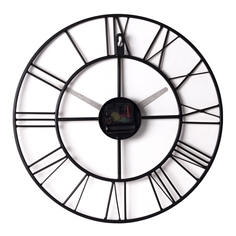 Часы настенные Рубин из металла D 40 4022-002 черный с бронзой