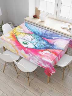 Скатерть прямоугольная JoyArty "Гипнотическая рыбка" из сатена, 180x145 см