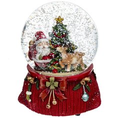 Фигурка декоративная в стекл. шаре "Санта" (музыка), D 10 см, 11*11*15 см KSM-781514 Remeco Collection