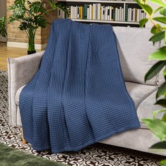 Плед 1.5-спальный, 140х180 см, 100% хлопок, Бохо, графит, 0490-05002-177 982 Votex