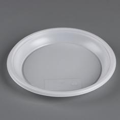 Тарелка одноразовая d 167 мм "Белая" (100 шт) No Brand