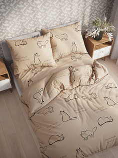 Пододеяльник Кот Коттон "Котики (беж)" 1,5-сп 145х215 см