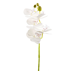 Цветок искусственный на ножке Орxидея белая ,70см., Gloria Garden, 9180108