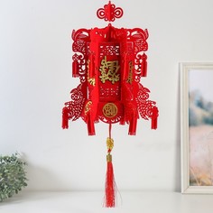 Сувенир "Дворцовый фонарь - Поздравление с Новым годом" 36х36х75 см No Brand