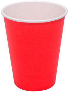 Стакан бумажный ЭКОПАК для горячих напитков красный 1-сл. 350мл D90 мм 50 шт./уп.