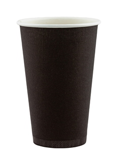 Стакан бумажный ЭКОПАК для горячих напитков черный 1-сл. 450 мл d90 мм 50 шт./уп.