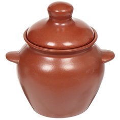 Горшок для запекания керамика, 0.55 л, коричневый, 10 00 538/00-00004563 Котовский дом керамики