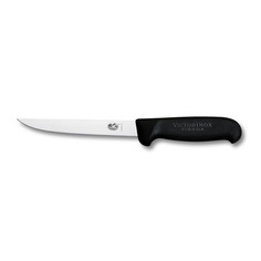 Нож кухонный Victorinox Fibrox, обвалочный, 120мм, заточка прямая, стальной, черный [5.610