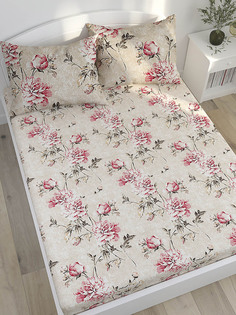 Простынь Сказка Пионы винтаж 240х215 см евро