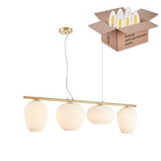 Подвесная люстра Comical Favourite с лампочками 4052-4P+Lamps E27 Свеча