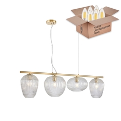 Подвесная люстра Comical Favourite с лампочками 4053-4P+Lamps E27 Свеча