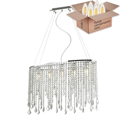 Подвесная люстра с лампочками Favourite Rain 1692-5P+Lamps E14 Свеча