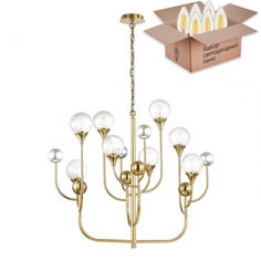 Подвесная люстра с лампочками Odeon Light Kelli 4785/8+Lamps E14 Свеча