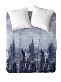 Простыня на резинке бязь 200х140х25 Унисон 27092-1 Dream City