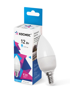 Лампа светодиодная КОСМОС LED 12W E14 4500 свеча Kosmos