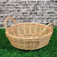 Корзина Sima-land "Ушат", №3, дно D 24 см, верх D 31 см, H 9 см, ручное плетение, лоза
