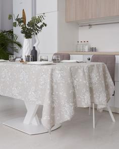 Скатерть на стол из рогожки Всё себе Розан