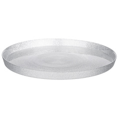 Тарелка AKCAM miracle silver shiny высокий борт 28см