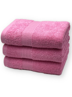 Полотенца махровые 50х90 комплект из 3 шт. "СВЕТЛО-РОЗОВЫЙ" TM Textile