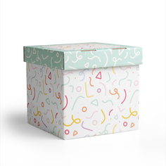 Подарочная картонная коробка Конфти 25х25х25 см. ГофроМир