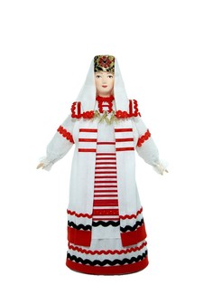 Кукла коллекционная Потешного промысла в удмуртском женском костюме. Народы России Потешный промысел
