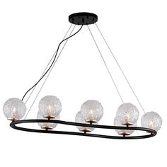 LIGHTSTAR 815287 815287 (MD9500-8B) Люстра BARI 8х28W G9 ЧЕРНЫЙ МАТОВЫЙ/ЗОЛОТО (в комплек