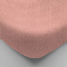 Простынь на резинке Постель-Виктория, махровая 140х200 "Розовый"