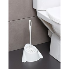Ершик для унитаза Idiland с подставкой Tule, 15,5х19х34,5 см, цвет светло-серый