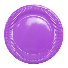 Тарелка бумажная ламинированная Purple 18см 6шт 6056544 МФ Поиск
