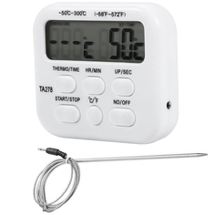 Кулинарный термометр электронный SimpleShop со щупом 16 см из нержавеющей стали провод 1