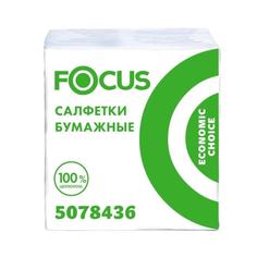 Салфетки FOCUS белые 20х24см однослойные 100 шт. х 8 уп.