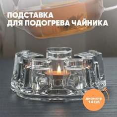Подставка BashExpo сердечки для подогрева стеклянного заварочного чайника 14х14